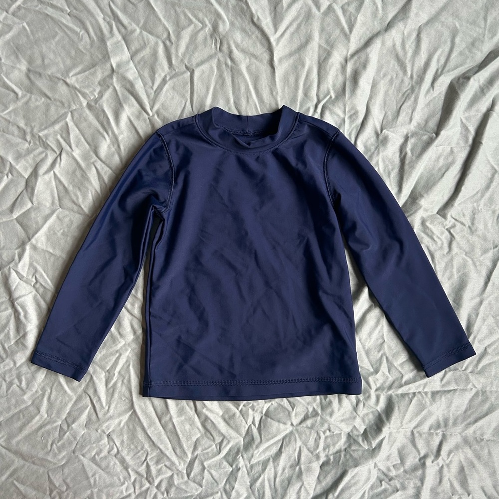 NWOT Primary Navy Blue Long Sleeve Rash Guard Top 2T-3T